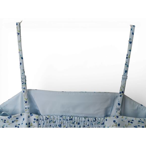 New with Tags French Connection Icy Blue Floral Midi Dress Size 6 Cottagecore - Picture 10 of 16